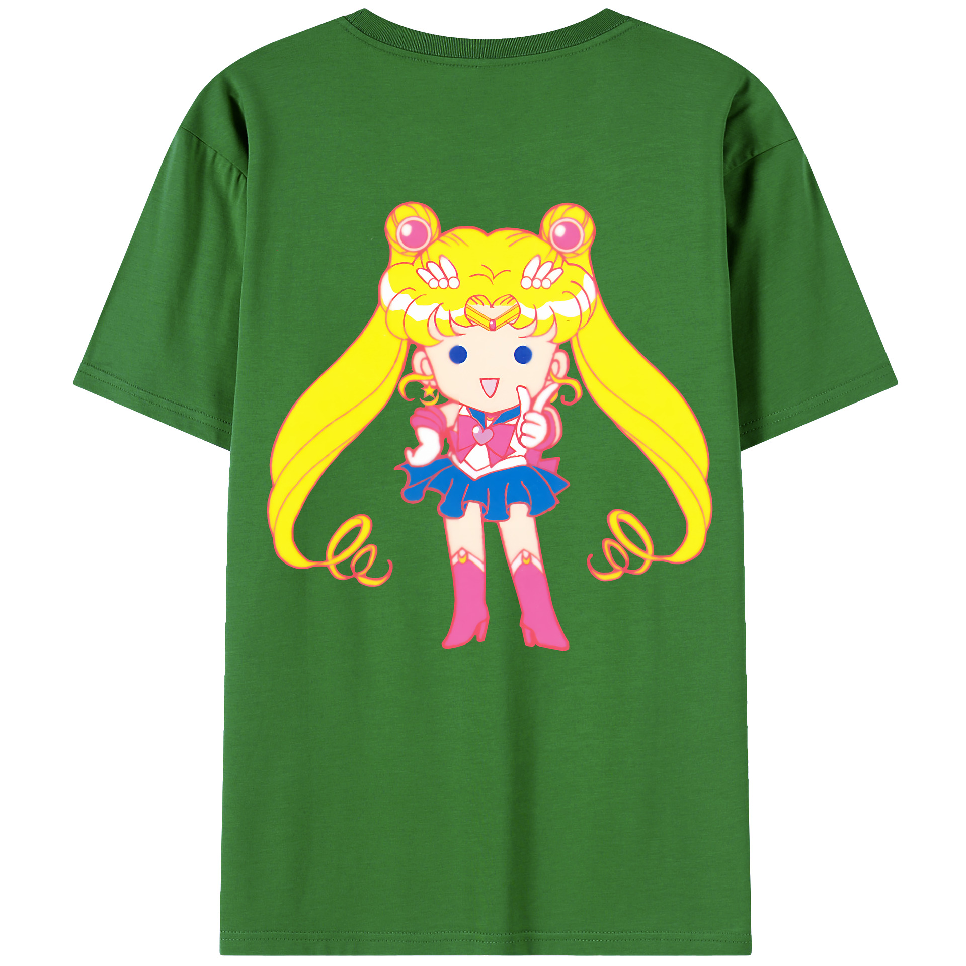 （画像用） 美少女戦士セーラームーン 月野 うさぎ つきの うさぎ Sailor Moon Tsukino Usagi レディース半袖Tシャツ(バックプリント)